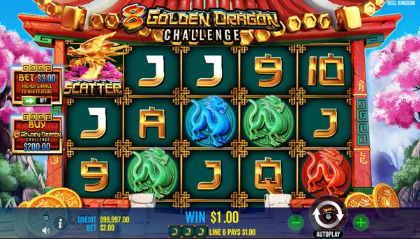 8 golden dragon challenge winning combination