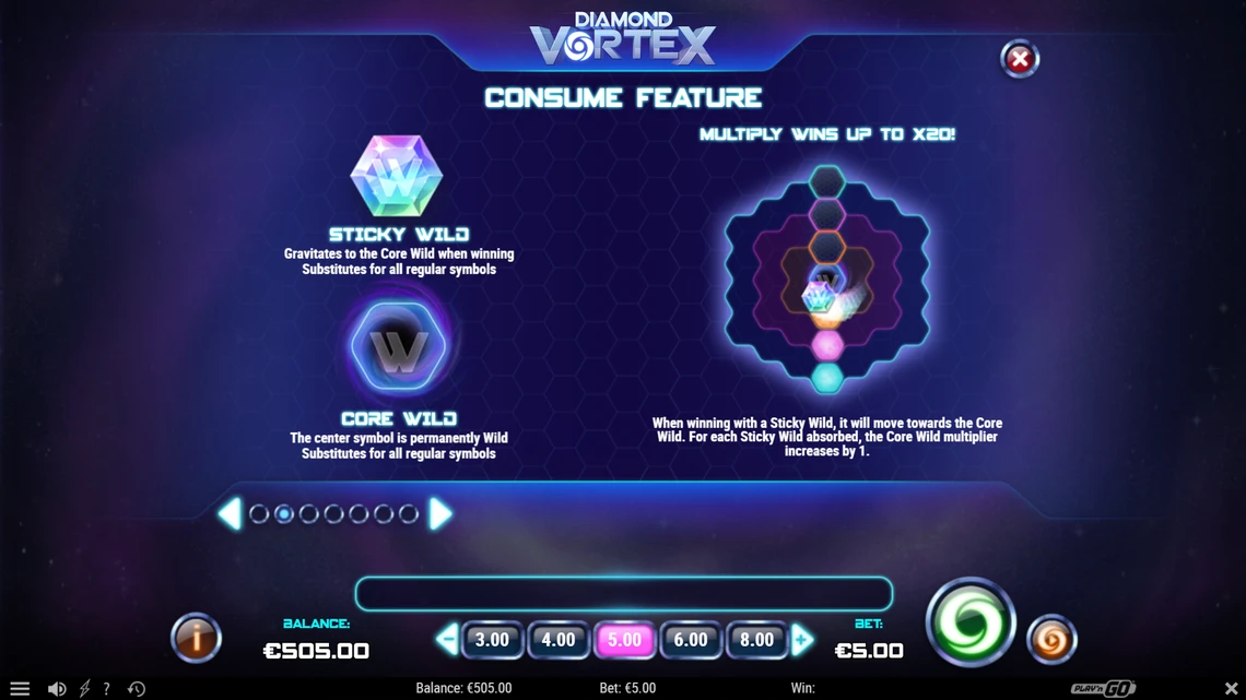 Diamond Vortex features explained