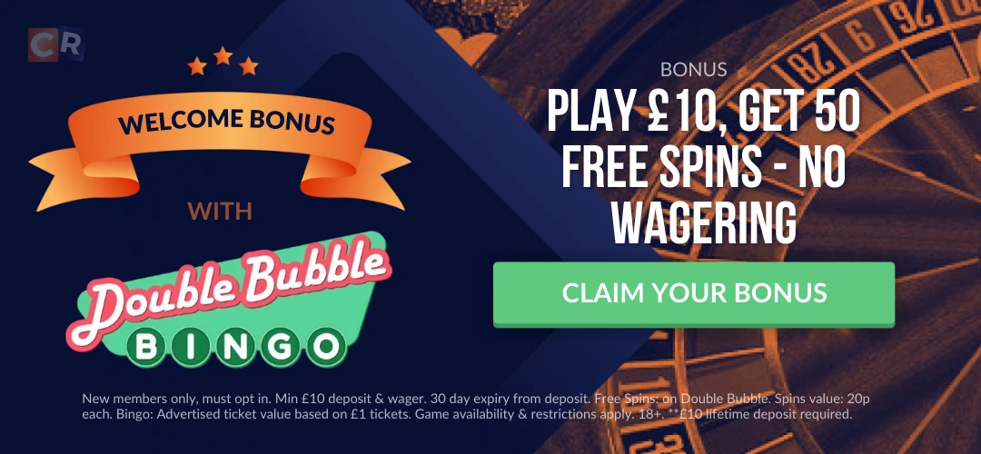 Double Bubble Bingo Casino Welcome Offer