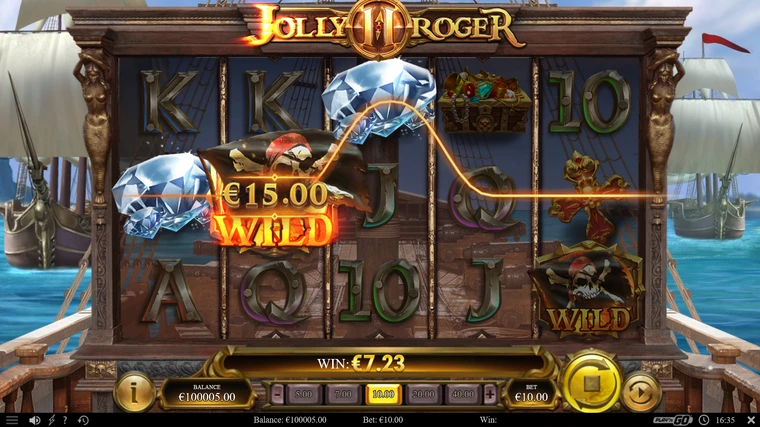 Jolly roger 2 wild symbol winnings