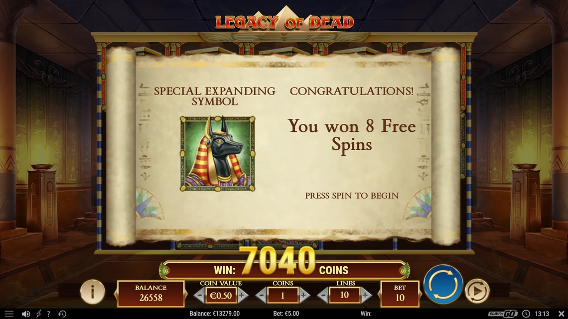 Legacy of dead free spins unlocked
