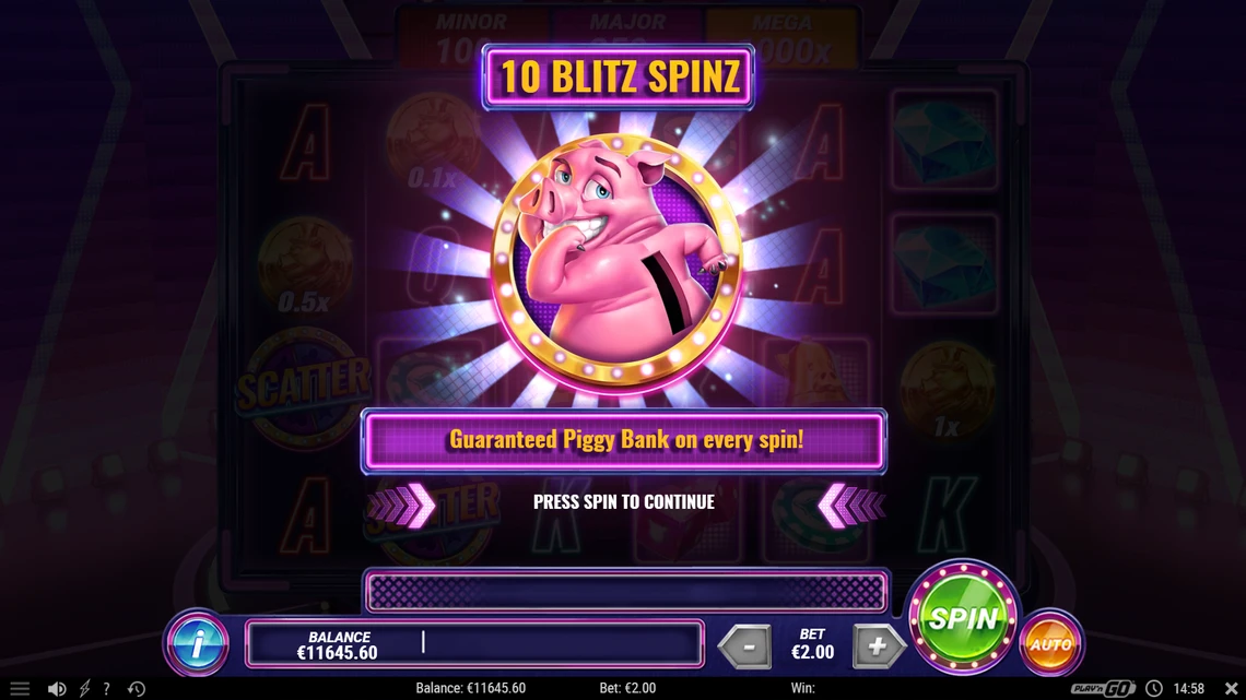 Piggy Blitz free spins unlocked