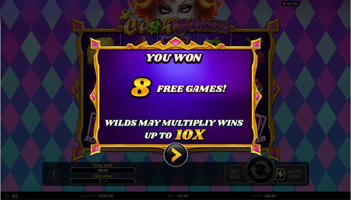 Cash Joker free spins unlocked