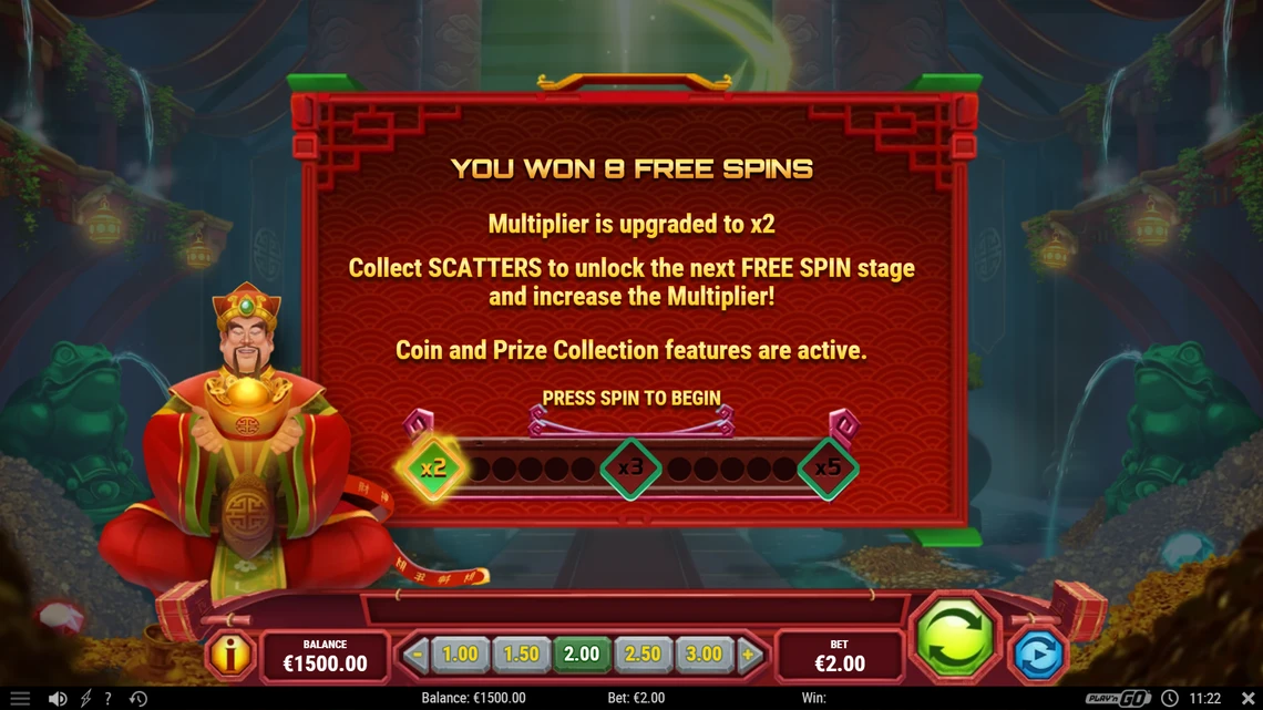 Temple of prosperity free spins unlocked