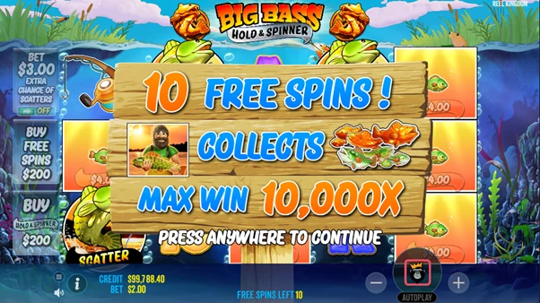 big bass hold and spinner free spins unlocked