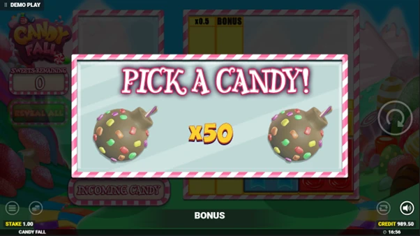 candy fall pick me win