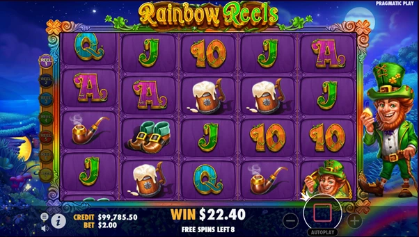 rainbow reels free spins bonus