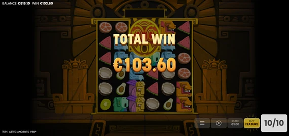 aztec ancients free spin winnings
