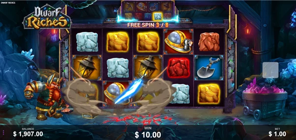dwarf riches free spins bonus
