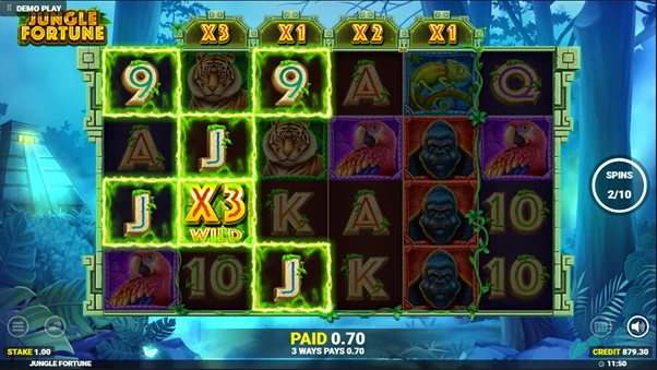 jungle fortune free spins bonus