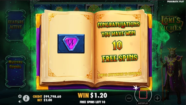 lokis riches free spins unlocked