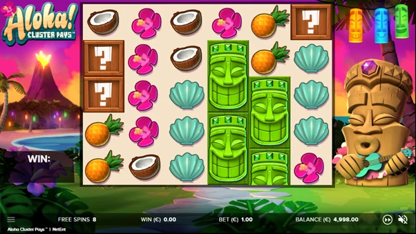 aloha cluster pays free spins bonus