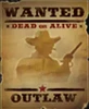 dead or alive wanted poster