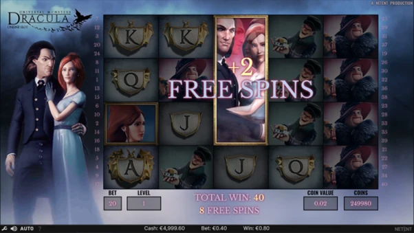 dracula free spins bonus