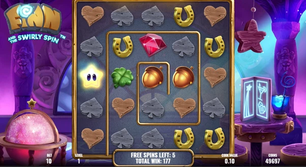 finn and the swirly spin free spins bonus