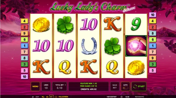 lucky lady's charm deluxe free spins bonus