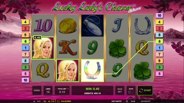 lucky lady's charm deluxe winning combination