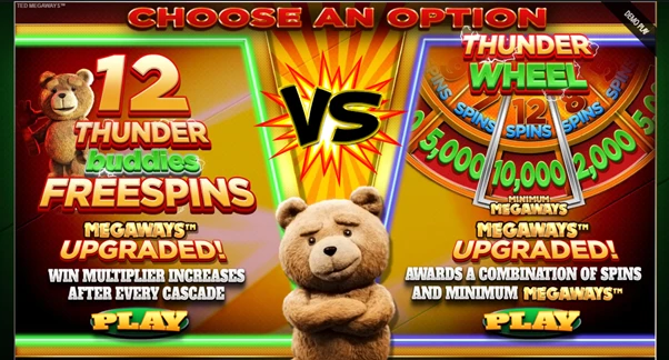 ted megaways free spin gamble choice