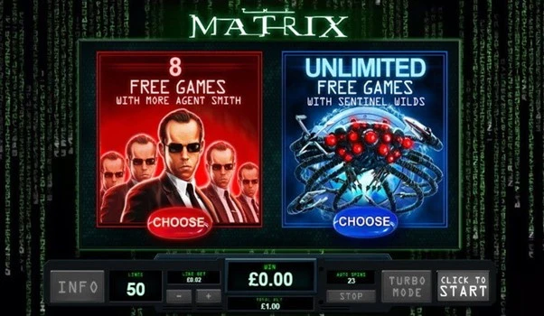 the matrix free spin choice