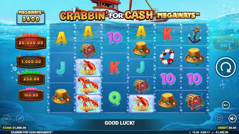 Crabbin' For Cash Megaways (Blueprint Gaming) 1