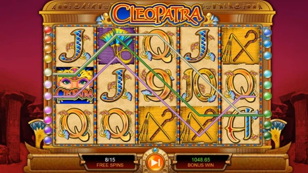 cleopatra free spins bonus