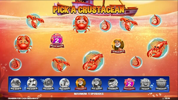 crabbin for cash megaways pick a crustacean