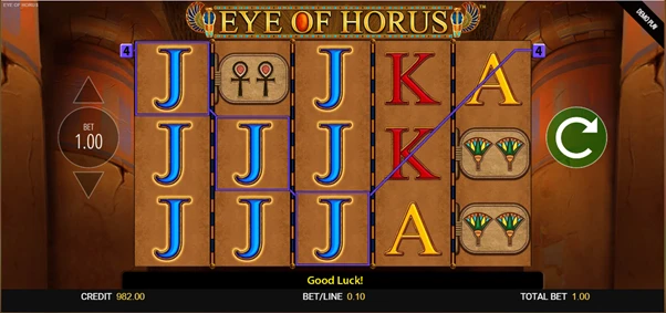 eye of horus winning combination