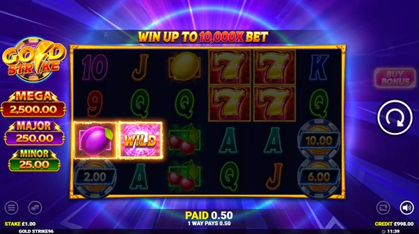 gold strike winning combination