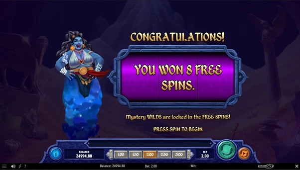 mystery genie fortunes of the lamp free spins unlocked