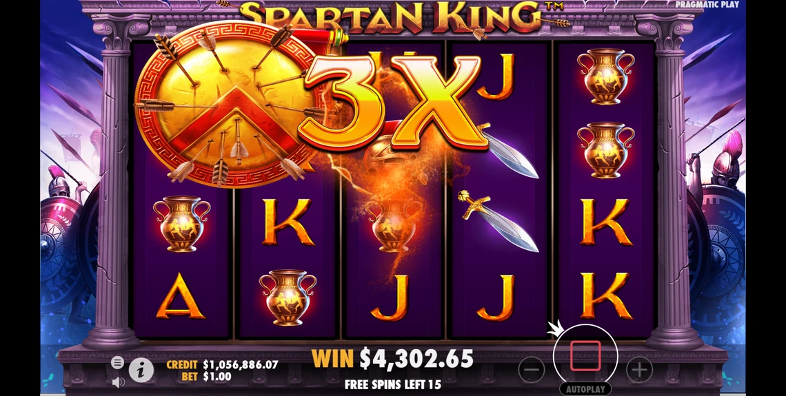 spartan king free spins bonus