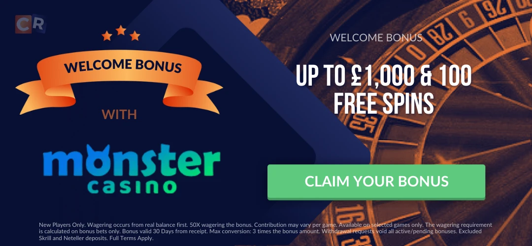 Monster Casino Starburst Welcome Offer