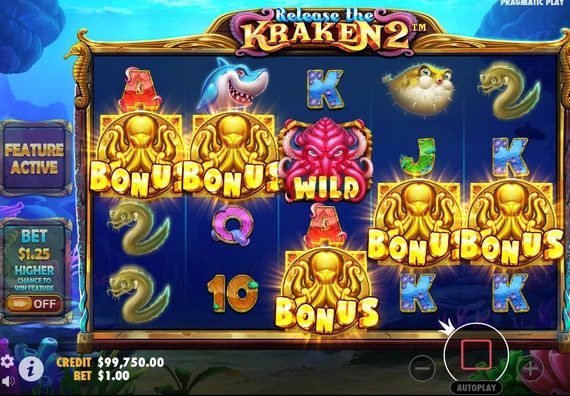 Release the Kraken 2 - Triggering Free Spins Bonus