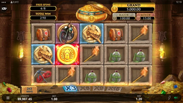 temples and tombs free spins