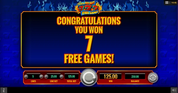 triple red hot 777 free spins unlocked
