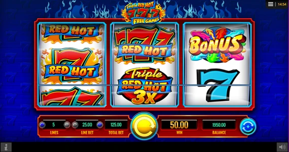 triple red hot 777 multiplier win