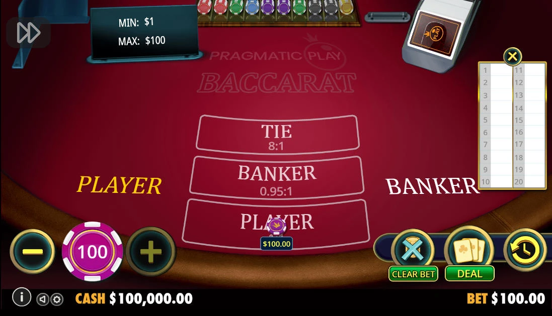 Baccarat Player Bet