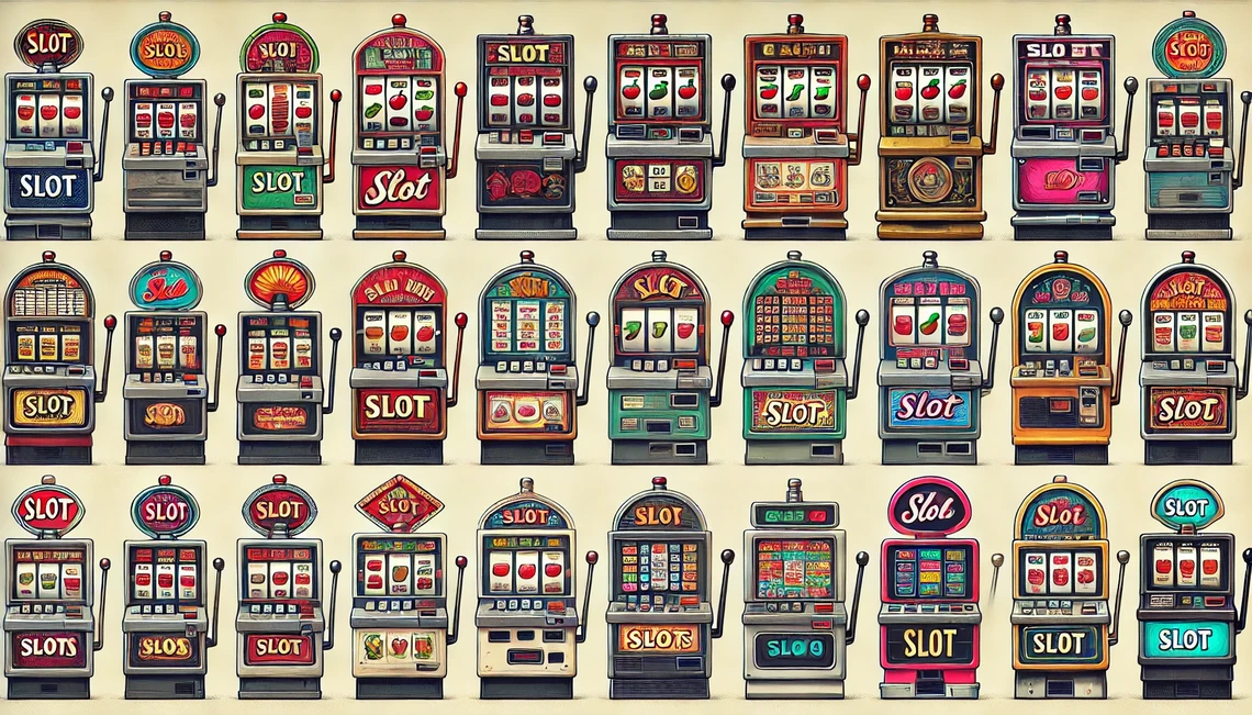 Old and modern slot machines