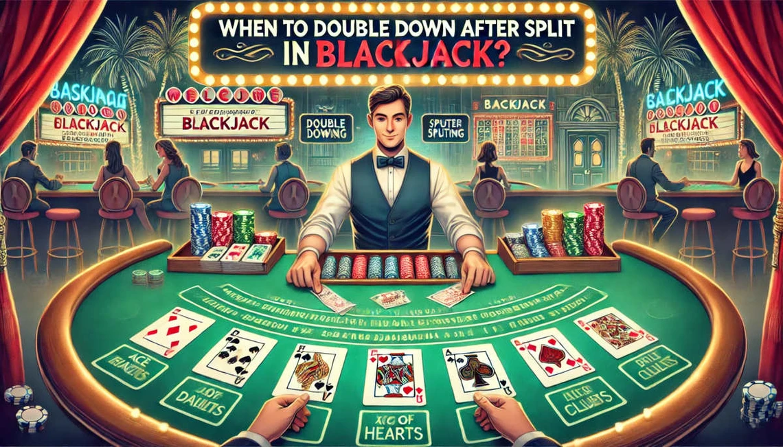 Double down after a split in blackjack