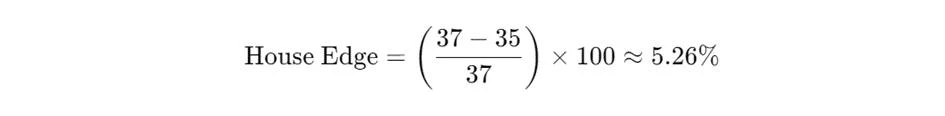 House edge roulette formula