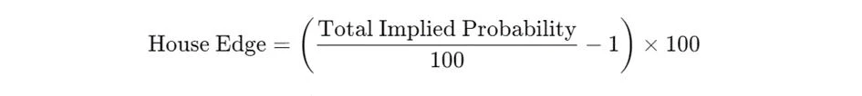Sport betting house edge formula