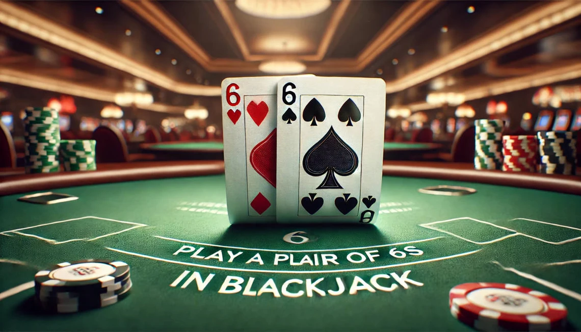 Play pair of 6s Blackjack