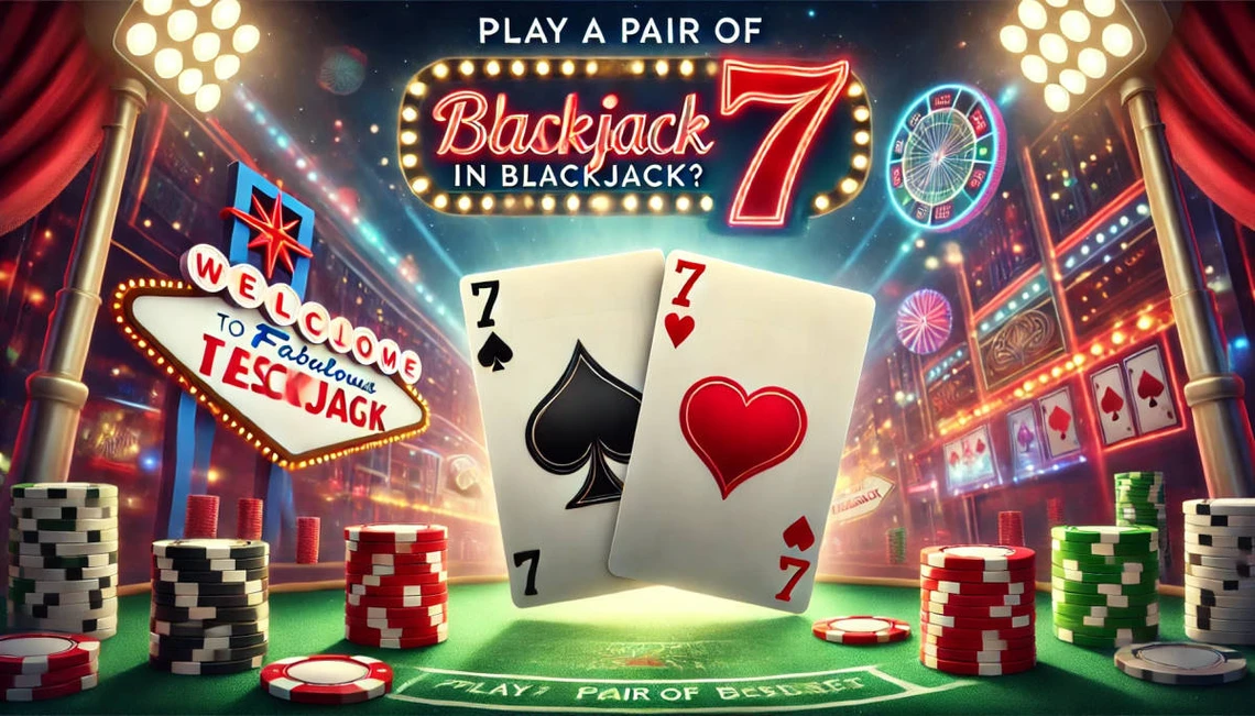 Play a pair of 7 in Blackjack