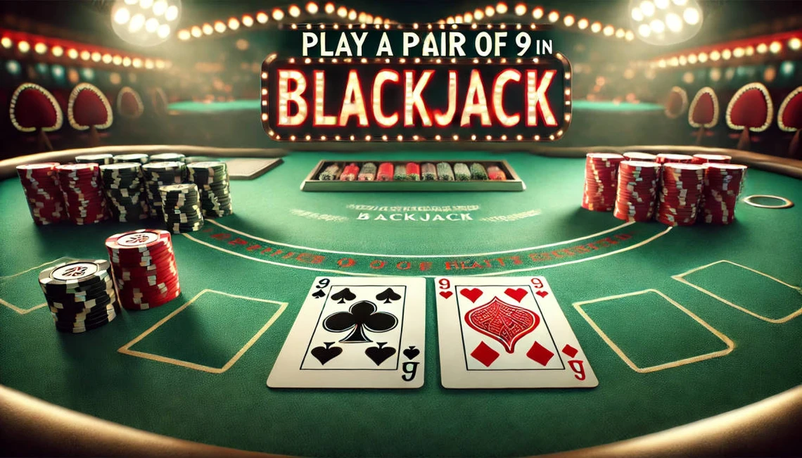 Play a pair of 9 in Blackjack