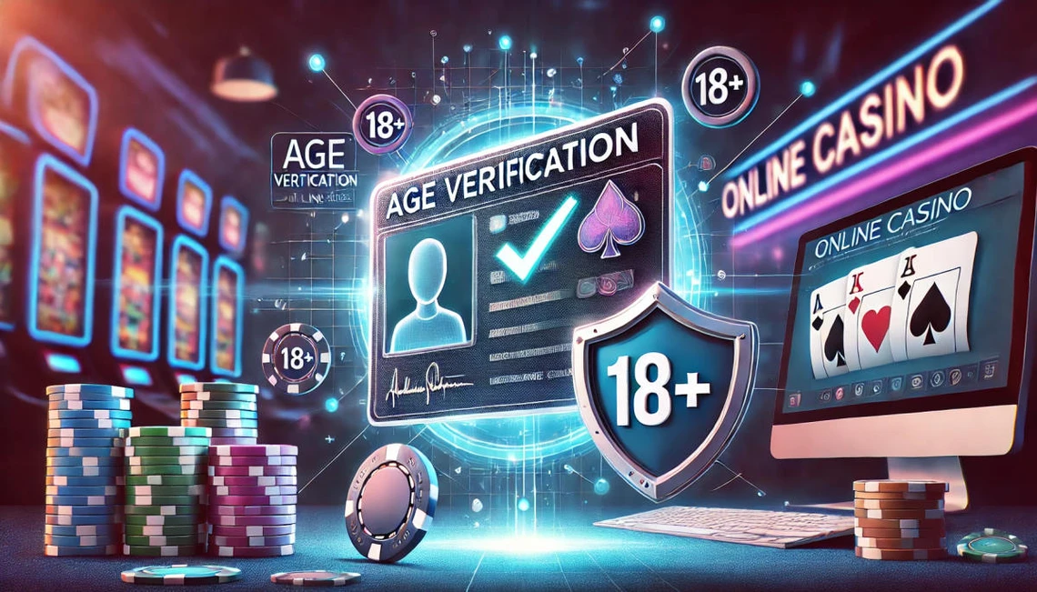 Age verification at an online casino