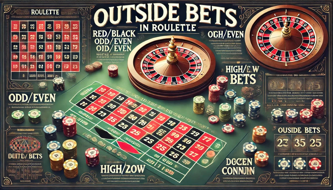 Outside bets in roulette