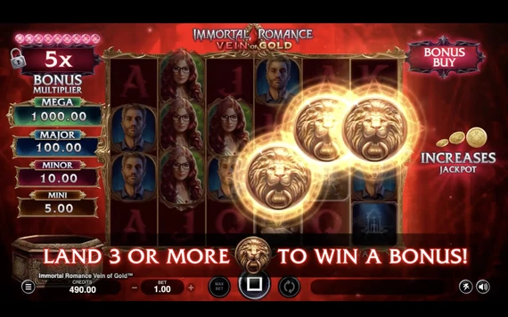 Immortal Romance VOG - 3 to land bonus