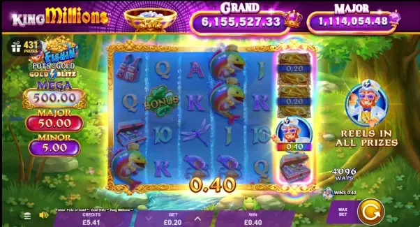 Fishin PotsofGold GoldBlitz KingMillions payout