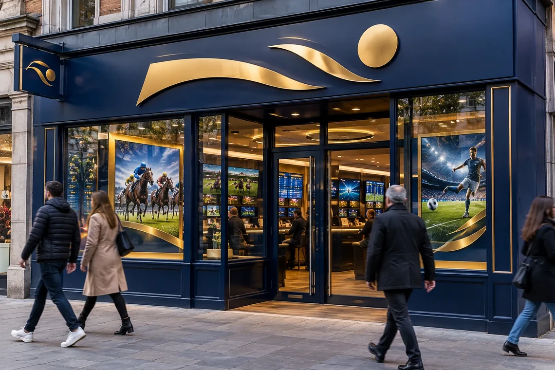 Betting shop front on a high street