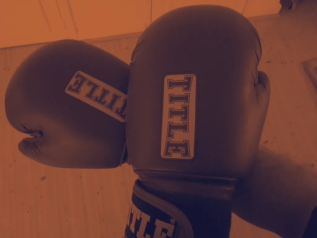 Boxing gloves red