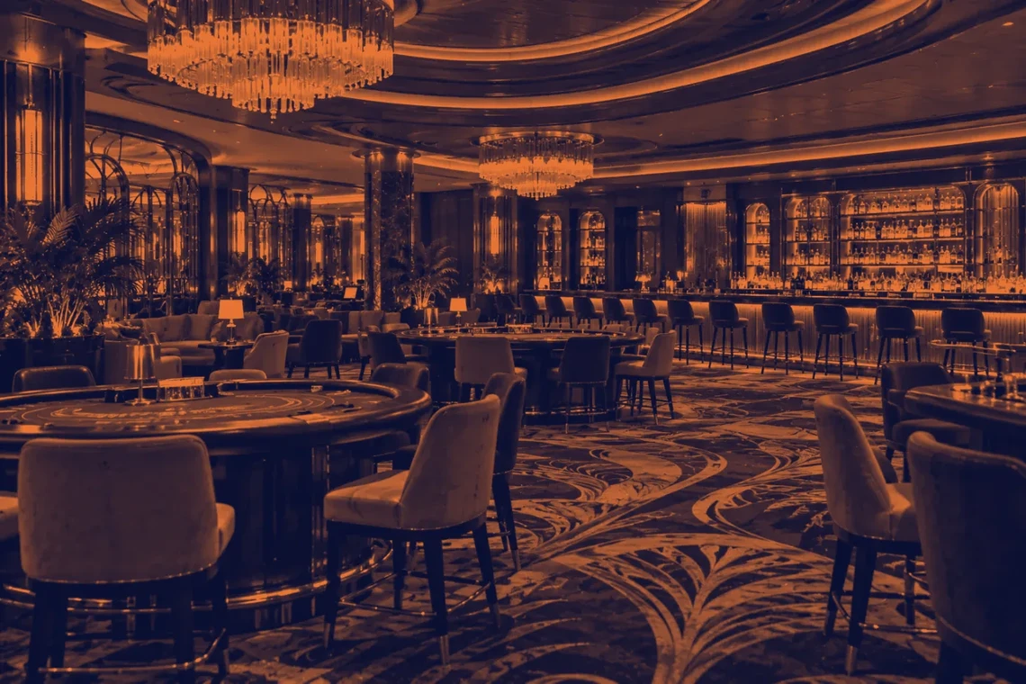Hotel casino lounge tables